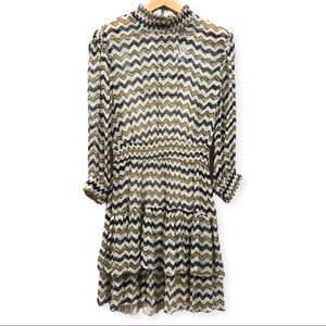 Anthropologie HD in Paris Striped Sheer Dress - 4 P
